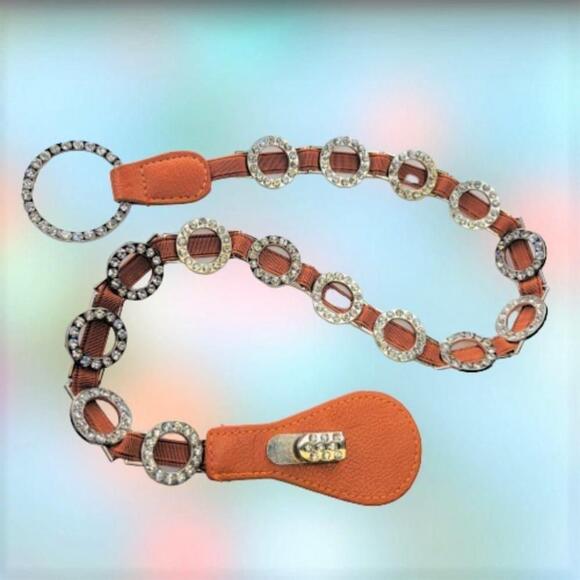 Stretch Belt with Fashion Crystals and Elasticized Band Belt - Picture 10 of 10